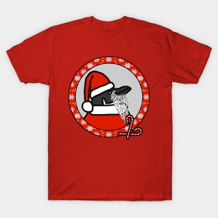 Christmas Portrait of Santa Penguin T-Shirt